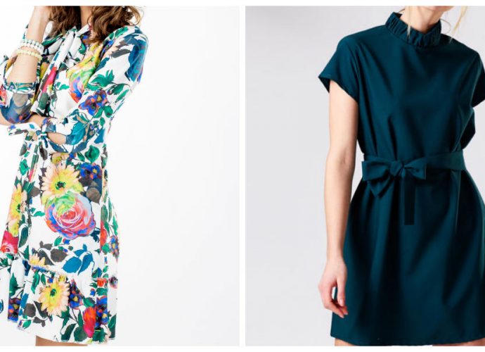 sukienka z wiązaniem