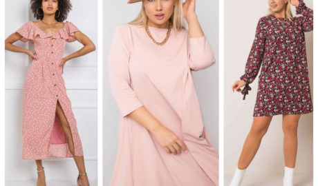 Różowe sukienki plus size