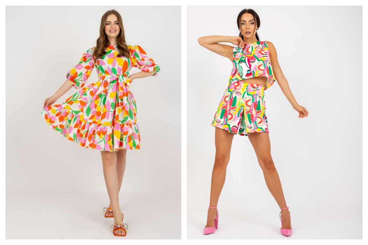 Hurtownia odzieży damskiej online z sukienkami w modne printy
